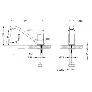 Смеситель LEMARK POINT LM0307C для умывальника с поворотным изливом от ГК Аванта Архангельск