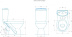 Унитаз-компакт ROSA Комфорт, нижний подвод, косой выпуск, 2-реж.арматура, сиденье полипропилен от ГК Аванта Архангельск